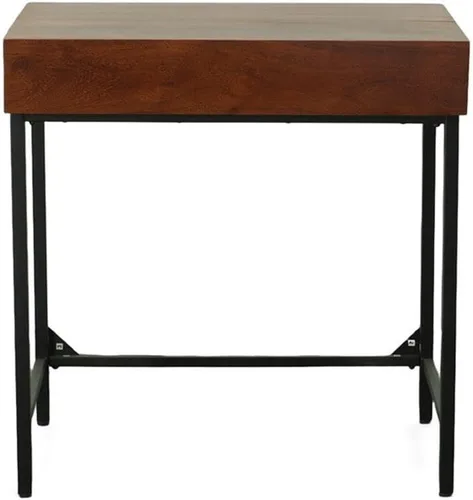 Vista 6 de Carolina Classic Raleigh Rustic Top RTA Escritorio de escritura en castaño/negro