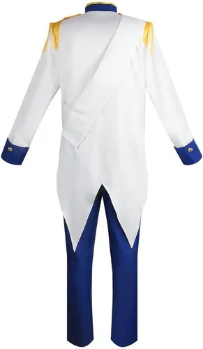 Vista 4 de LILLIWEEN Disfraz de príncipe Eric para hombre, disfraz de sirena Ariel, cosplay, Halloween, uniforme
