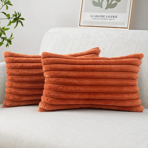Vista 37 de MIULEE - Juego de 2 fundas de cojín decorativas de piel sintética de 18 x 18 pulgadas, arte moderno francés para el hogar, almohadas suaves