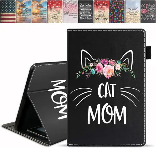 Vista 15 de Funda para tableta Amazon Fire Max 11 (13ª generación, versión 2023), funda delgada de piel sintética con ranura para tarjetas y encendido