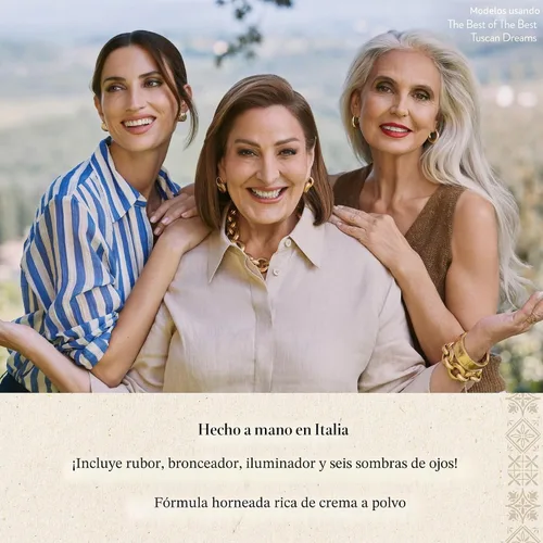 Vista 4 de LAURA GELLER NEW YORK Lo mejor de lo mejor paleta horneada - Sueños toscanos - Tamaño completo - Incluye bronceador, rubor, resaltador y 6 sombras