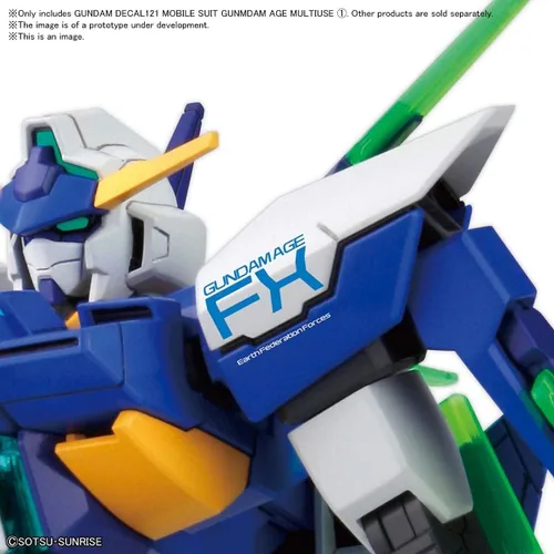 Vista 2 de Bandai Hobby - GD-121 Gundam AGE MS multiusos 1, calcomanías deslizantes de agua Bandai Spirits