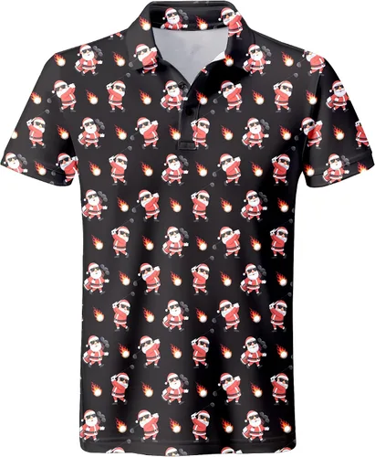 Vista 78 de Camisa de golf de los años 80 para hombre, ajuste seco, manga corta, estampada, divertidas, camisas de golf de los años 90 para hombre