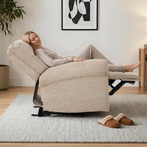 Vista 6 de MCombo Silla Reclinable Eléctrica Compacta que se Pega a la Pared para Espacios Pequeños, Puertos USB-A/C Duales, Sillón Reclinable de Brazos Curvos