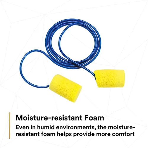 Vista 7 de 3M 3111101 E·A·R Classic Tapones para los oídos, con cable, espuma de PVC, amarillo, 200 pares