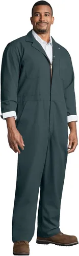 Vista 8 de Red Kap Men's Twill Action Back Coverall With Chest Pockets - Mechanic Coveralls With Concealed Zippers Negro