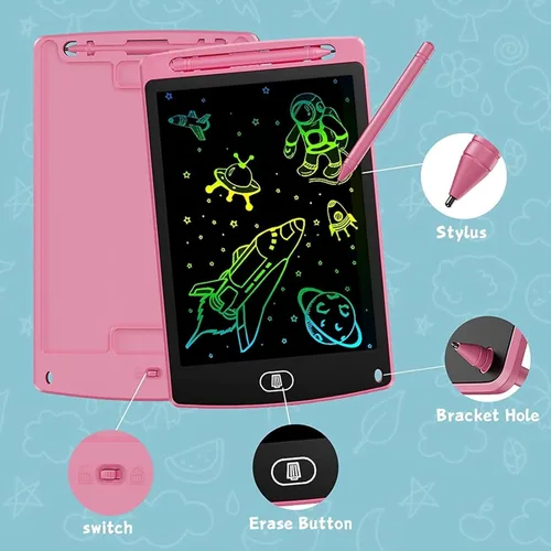 Vista 3 de Tableta de escritura LCD para niños, tablero de escritura de dibujo electrónico, tablero de dibujo educativo para niños de 6 años en adelante, niños