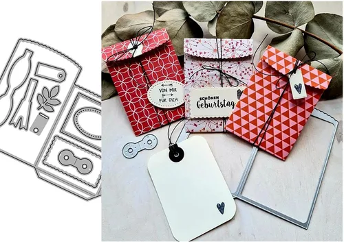 Vista 8 de Mvchifay Troqueles de corte de animales y gatos para hacer tarjetas, troquelados de metal, herramienta de álbumes de recortes, plantilla