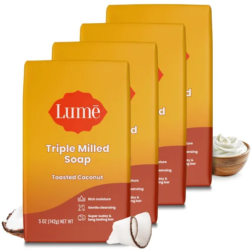 Vista 9 de Lume Jabón en Barra Triple Molido - Rica Humedad y Limpieza Suave - Sin Parabenos, Sin Ftalatos, Seguro para la Piel - 5 onzas (Mandarina Limpia)