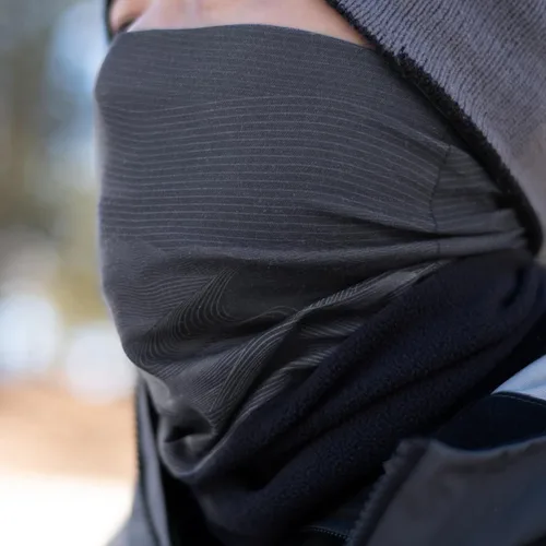 Vista 6 de Polaina de cuello de invierno, máscara de esquí, media pasamontañas, máscara facial para actividades de clima frío