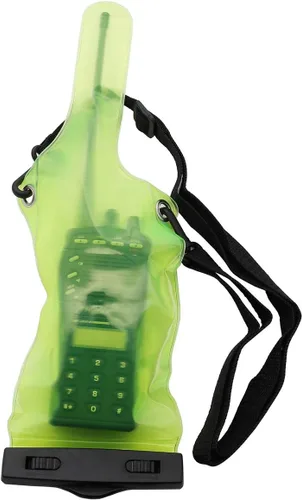 Vista 2 de Bolsa impermeable impermeable de dos vías para Motorola Kenwood Midland Walkie Talkie (verde)