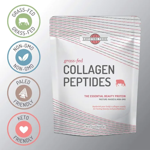 Vista 5 de Colágeno Earthtone. Péptidos 16 onzas. Proteína de carne de res sin transgénicos, 1