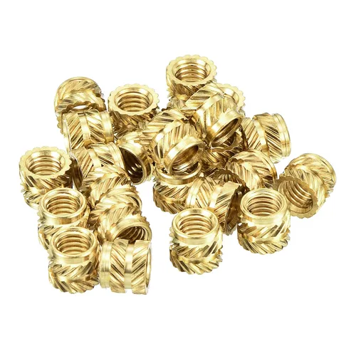 Vista 11 de uxcell Tuercas de inserción moleteadas, 80 piezas M2 x 3 mm L x 3.5 mm DI 3D Impresión de tuercas de latón Tuercas de rosca hembra Insertos de latón