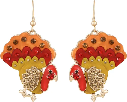 Vista 12 de Madison Tyler Thanksgiving Earrings for Women Cute Fall Pumpkin Jewelry Hoguera-Small