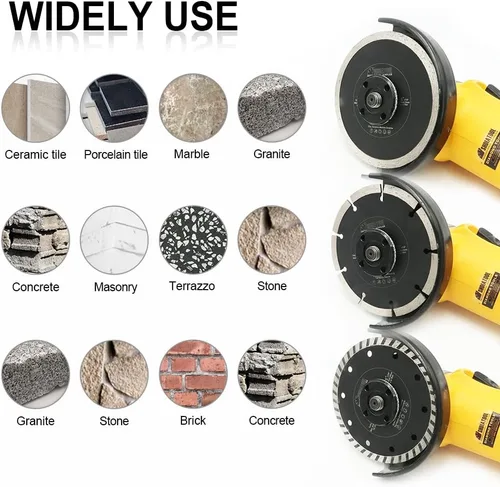 Vista 3 de SHDIATOOL Kit de discos de corte de hojas de sierra de diamante de 4 pulgadas para rueda de corte segmentada de azulejos de porcelana 7/8 "o 5/8