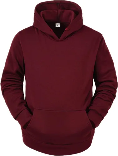 Vista 41 de Sudaderas de algodón de peso medio de manga larga con capucha, transpirable, ajuste holgado, suéter atlético