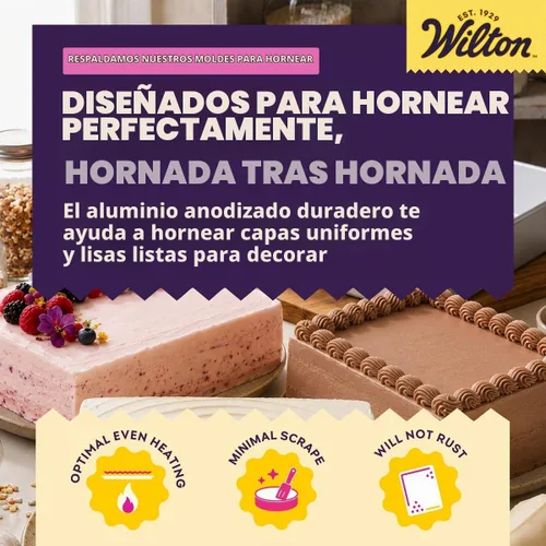 Vista 6 de Wilton Molde cuadrado de aluminio para tartas, fabricado sin PFAS, 12 x 12