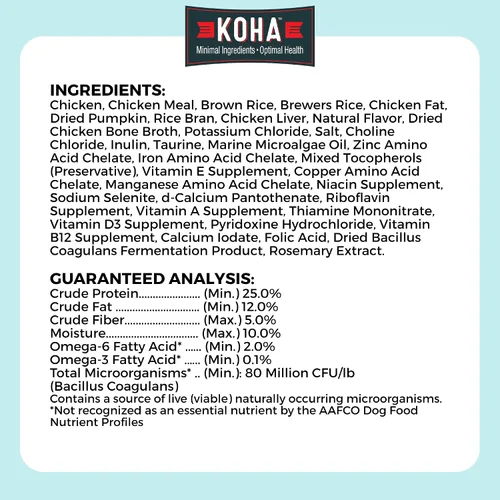 Vista 5 de KOHA Dieta suave de ingredientes limitados para perros, pollo y arroz