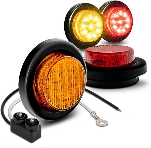 Vista 14 de TRUE MODS 2" - 10 luces LED redondas ámbar de 2 pulgadas y 12 V [reflector 2 en 1] [policarbonato] [DOT FMVSS 108] [SAE P2] [arandela y enchufes]