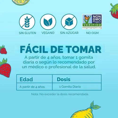 Vista 8 de MaryRuth Organics Vitaminas para niños Multi Sin azúcar Suministro para 2 meses Gomitas multivitamínicas para niños de 2 años en adelante