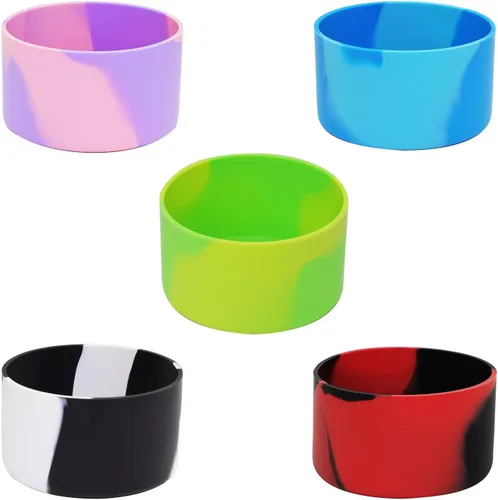 Vista 9 de 5 fundas de silicona para botella, protector inferior compatible con Stanley/Hydroflask/Iron Flask/Simple Modern, 2.9-3 pulgadas de ancho inferior