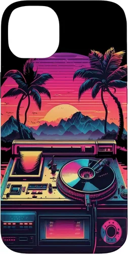 Vista 14 de AV Technician Turntable Audio Sound Record Vinyl Synthwave Case for iPhone 15 Plus