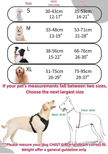 Vista 2 de Arnés grande para perro con 2 hebillas de hojas ajustables y acolchado, diseño reflectante para mango de fácil control, adecuado para perros