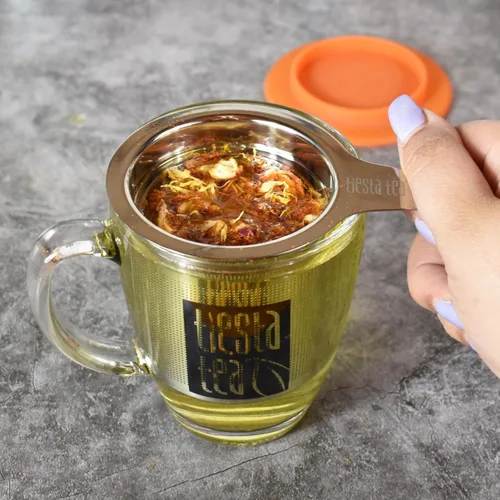 Vista 2 de Tiesta Tea Brewbasket Colador de Infusión de Acero Inoxidable para Hojas Sueltas, Colador de Malla Fina Reutilizable para Bebidas Calientes y Frías