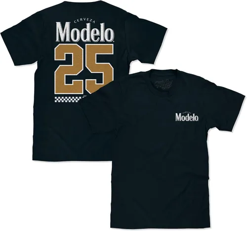 Vista 3 de Tee Luv Men's Cerveza Modelo 25 Double Sided Beer Brand T-Shirt