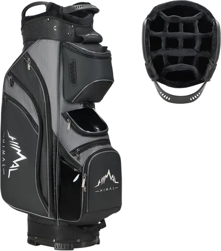 Vista 10 de UNIHIMAL Bolsa de carrito de golf de 14 vías con divisor de longitud completa, bolsa de golf de piel sintética de alta calidad con parte superior