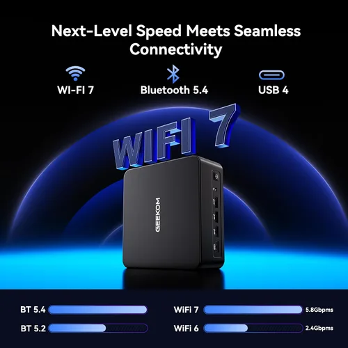 Vista 11 de GEEKOM Mini PC IT13 Max, Ultra 9 185H, 24 GB de RAM, 500 GB SSD Negro