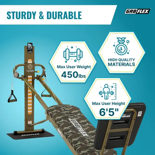 Vista 7 de GR8FLEX Gimnasio de rendimiento para un total de más de 100 ejercicios, máquina de entrenamiento multifuncional, entrenamiento de fuerza de alto