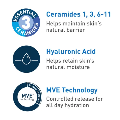 Vista 10 de CeraVe Gel hidratante ultraligero, gel hidratante facial para hombres y mujeres con ceramidas, niacinamida, ácido hialurónico, sin fragancia, sin