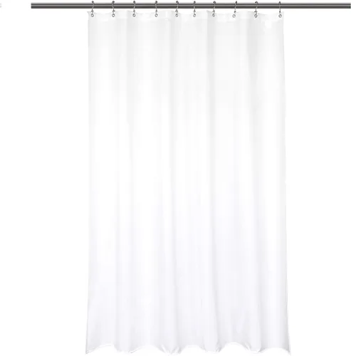 Vista 25 de Barossa Design - Cortina de ducha de tela impermeable para cabina de microfibra de calidad hotelera, 32" de ancho x 72" de alto, lavable a máquina