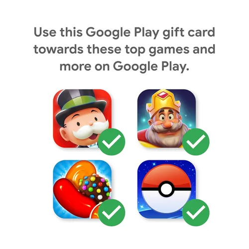 Vista 3 de Google Play gift code - new finds, old favorites, one card. Go Play. (Email or Text Message Delivery - US Only)