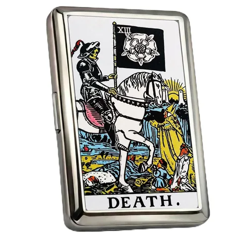 Vista 9 de Cartera de metal con diseño Art Deco de estilo vintage versátil para tarjetas y dinero en efectivo, con capacidad para tarjetas de crédito, tarjetas