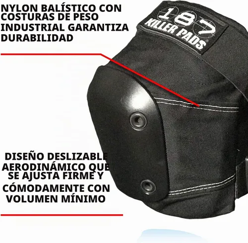 Vista 2 de 187 Killer Pads Rodillera delgada, negra, pequeña