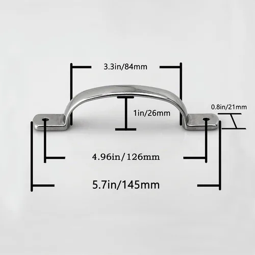 Vista 3 de 2 asas de agarre para barcos de acero inoxidable para barcos de 5.7