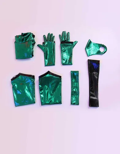 Vista 7 de Cosplay.fm Traje de ninja para mujer, disfraz de cosplay con máscara y guantes