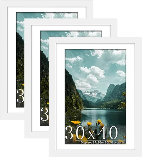 Vista 39 de Picrit Paquete de 3 portarretratos de 20 x 20 pulgadas, póster de 16 x 16 pulgadas con paspartú o de 20 x 20 pulgadas sin paspartú para montaje