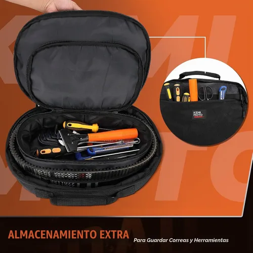 Vista 2 de Kemimoto Bolsa de Almacenamiento para Correa de Transmisión UTV Porta Correa CVT con Tira Reflectante Compatible con Todos los UTVs