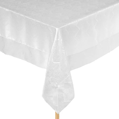 Vista 5 de Violet Linen Princess Zig Zag rayas verticales patrón cheurón, jacquard de poliéster, con hilo metálico, crema, 70 x 160 pulgadas, asientos de 14 a