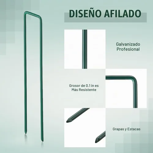 Vista 3 de Therwen - 100 estacas de césped artificial de 6 pulgadas para paisajes Verde