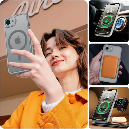 Vista 405 de MOCCA - Funda magnética resistente para iPhone XR de 6.1 pulgadas, compatible con MagSafe, funda con protección contra caídas de grado militar