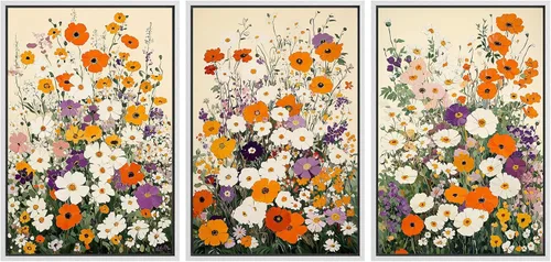 Vista 138 de MUDECOR Lienzo enmarcado para pared, juego de arte de acuarela pastel, bosque de pinos, naturaleza silvestre, ilustraciones modernas, decorativas