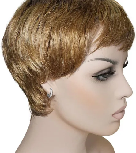 Vista 2 de Pendientes pequeños de plata de ley 925 para mujeres o niñas de 12 pulgada con forma de baguette