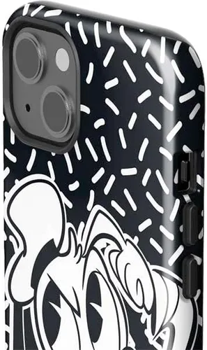 Vista 2 de Skinit Impact - Funda para teléfono compatible con iPhone 14 Plus, diseño oficial de Disney Friends Donald Duck Thinking Negro-DX5