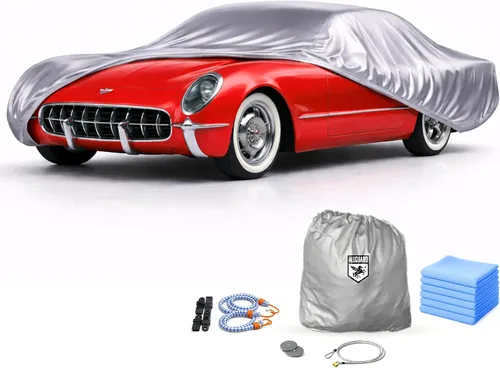Vista 22 de Chevrolet Corvette - Funda de coche para C1 (1953-1957), resistente a los arañazos, cubierta de automóvil para interiores, material ultra suave
