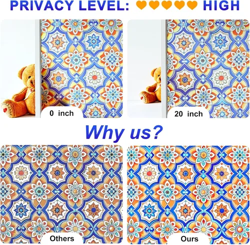 Vista 7 de SOMWISE Película de privacidad para ventana de vidrio esmerilado con herramientas, bloqueo de calor, anti-UV, antirreflejo, adherencia estática