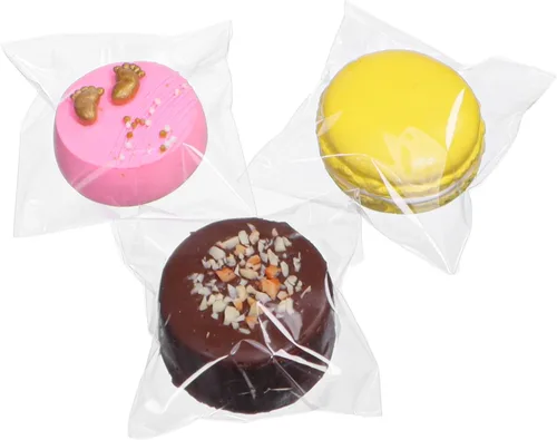 Vista 8 de 100 piezas bolsas para bolas de chocolate de 3 x 3 pulgadas, bolsas para trufas, bolsas para macarones, bolsas para oreos cubiertos de chocolate